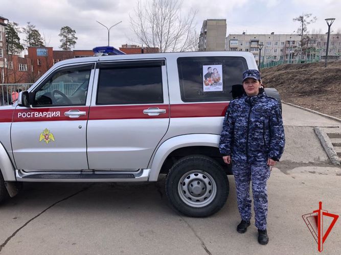 Росгвардейцы поддержали Всероссийскую акцию «Бессмертный автополк» в Томской области (видео)