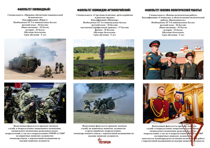 Санкт-Петербургский военный институт Росгвардии приглашает молодёжь на обучение