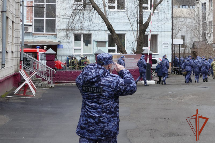 Совместные противопожарные учения Росгвардии и МЧС прошли в Томске (видео)