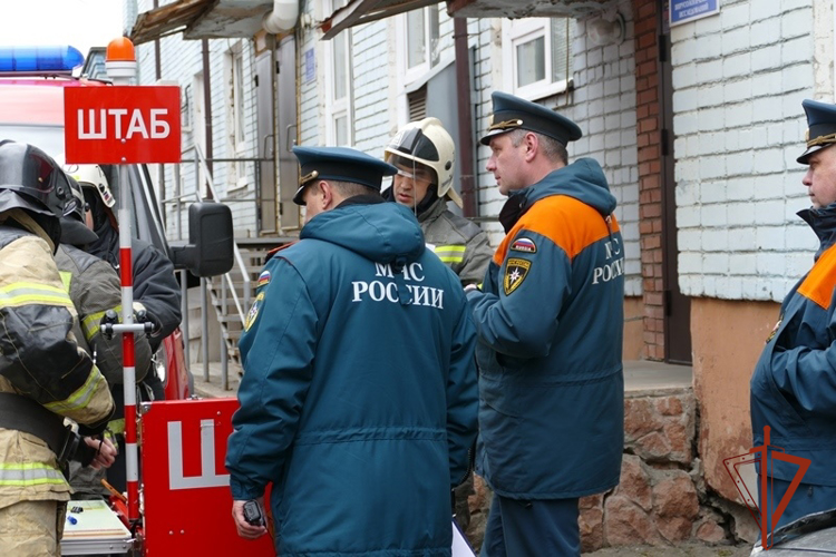 Совместные противопожарные учения Росгвардии и МЧС прошли в Томске (видео)