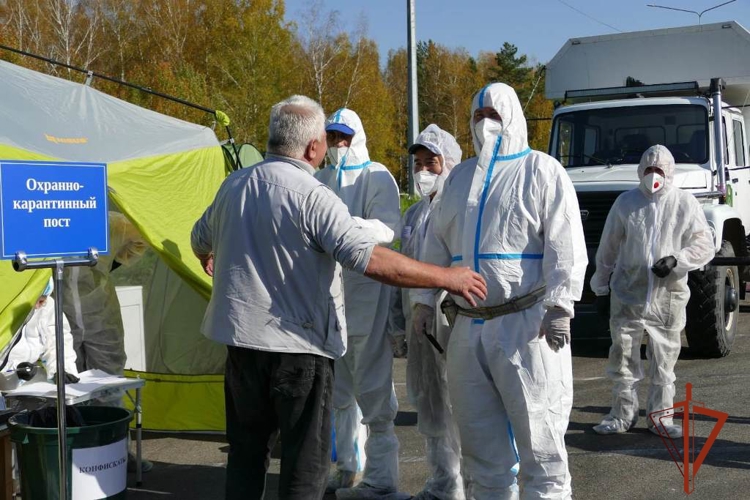 Росгвардия в Томской области приняла участие в межведомственных учениях по борьбе с возможным очагом особо опасного заболевания животных