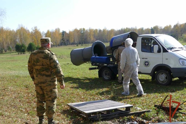 Росгвардия в Томской области приняла участие в межведомственных учениях по борьбе с возможным очагом особо опасного заболевания животных