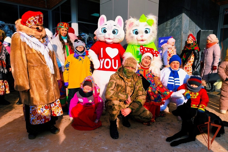 Праздник Широкой Масленицы в Томской области состоялся при участии кинологов Росгвардии (видео)