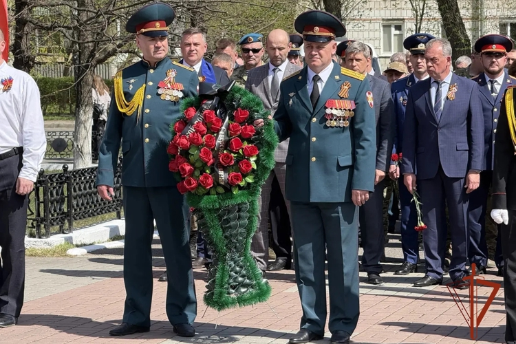 Командир северского соединения Росгвардии принял участие в памятных мероприятиях, посвященных 81-летию Победы (видео)