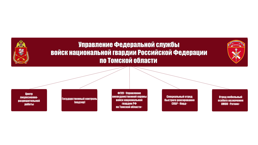 структура Управления Росгвардии по Томской области