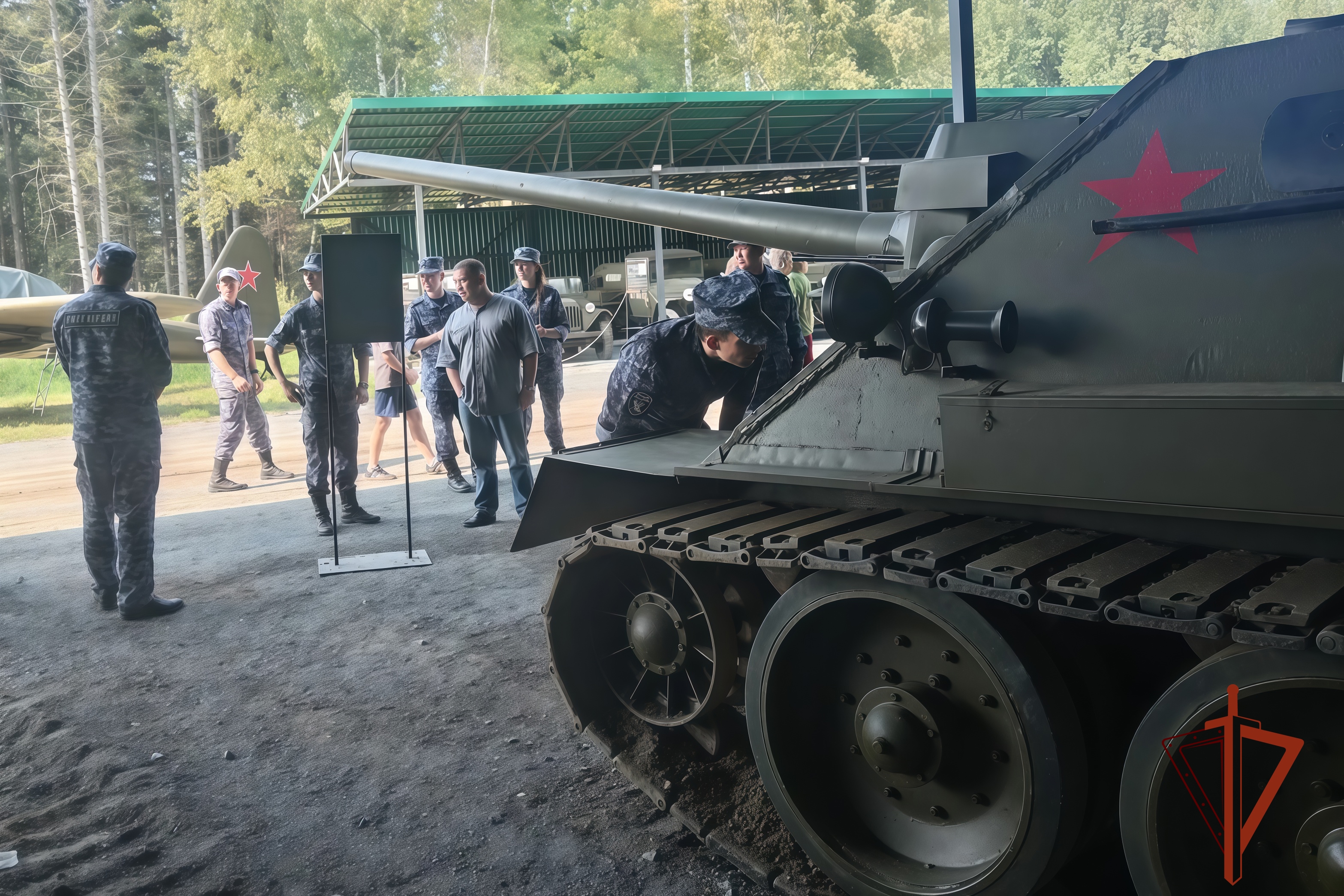 Росгвардейцы прикоснулись к истории Великой Победы в томском музее под открытым небом