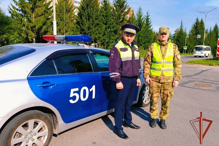 Росгвардейцы и автоинспекторы в Томской области провели акцию «Безопасные дороги детям!»